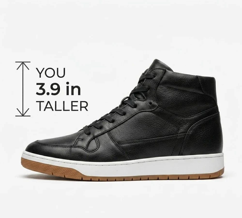 Leather Sneakers with 10-Inch Height Increase – Montieri Leather Sneakers with 10-Inch Height Increase – Montieri Mavietto